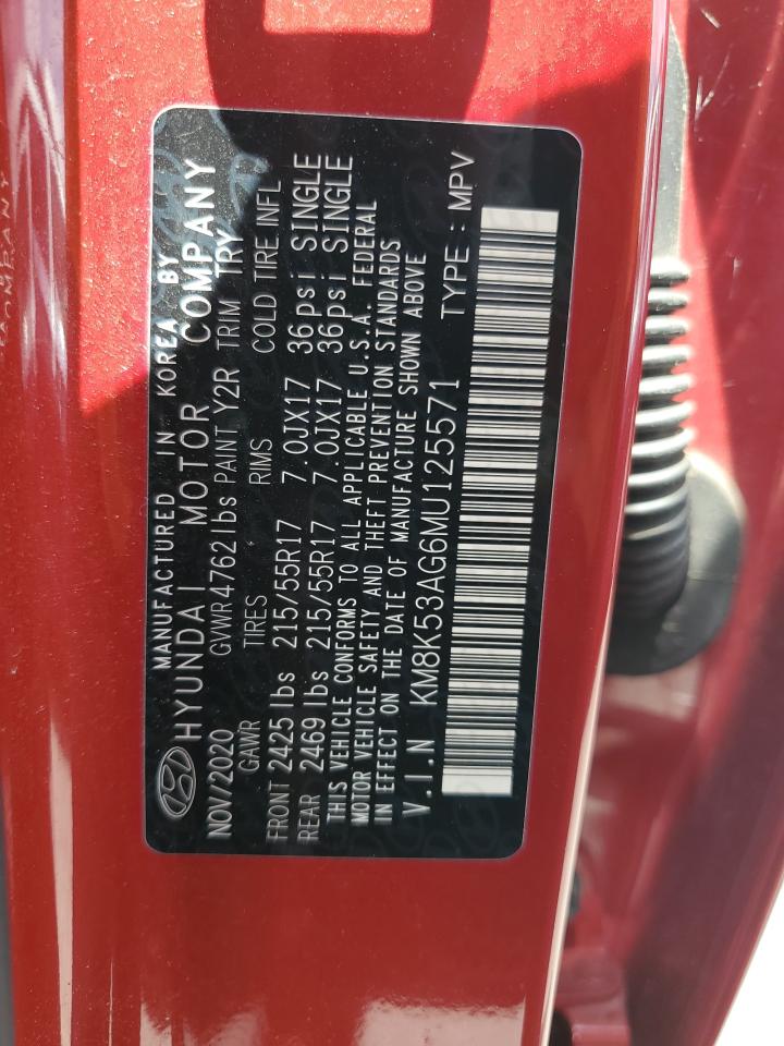 2021 Hyundai Kona Ultimate VIN: KM8K53AG6MU125571 Lot: 62712665