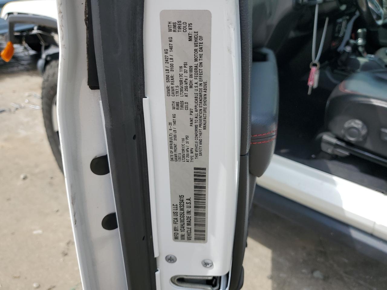 2020 Jeep Wrangler Rubicon VIN: 1C4HJXCG5LW323415 Lot: 66133395