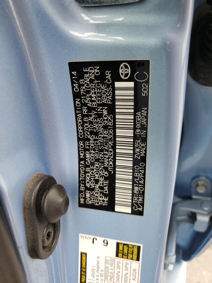 2014 Toyota Prius Plug-In VIN: JTDKN3DP9E3061825 Lot: 65541305