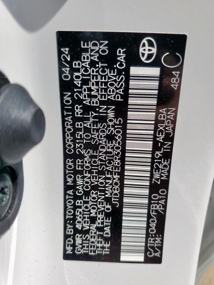 jtdbcmfe8r3056015 JTDBCMFE8R3056015 2024 Toyota Corolla Le