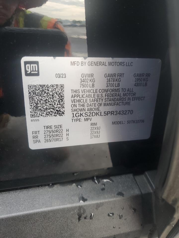 2023 GMC Yukon Denali VIN: 1GKS2DKL5PR343270 Lot: 64369835