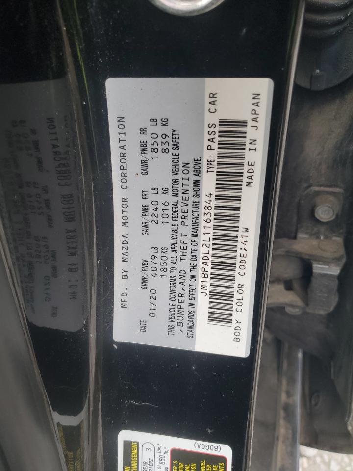 2020 Mazda 3 Preferred VIN: JM1BPADL2L1163844 Lot: 63064125