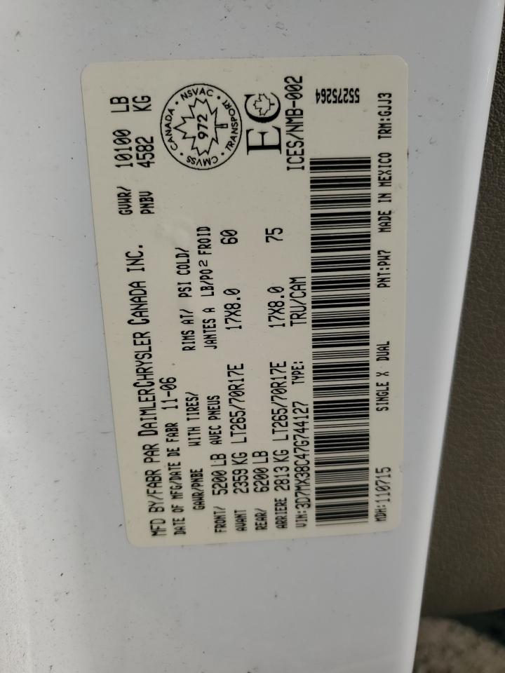 2007 Dodge Ram 3500 St VIN: 3D7MX38C47G744127 Lot: 64703695