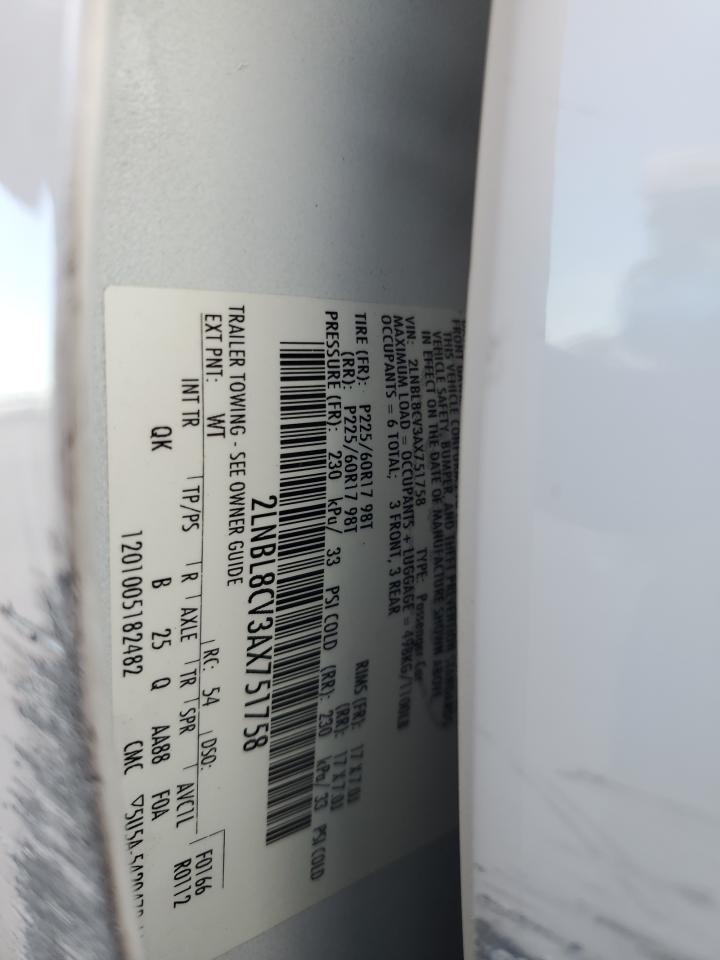 2010 Lincoln Town Car Signature Limited VIN: 2LNBL8CV3AX751758 Lot: 65819835