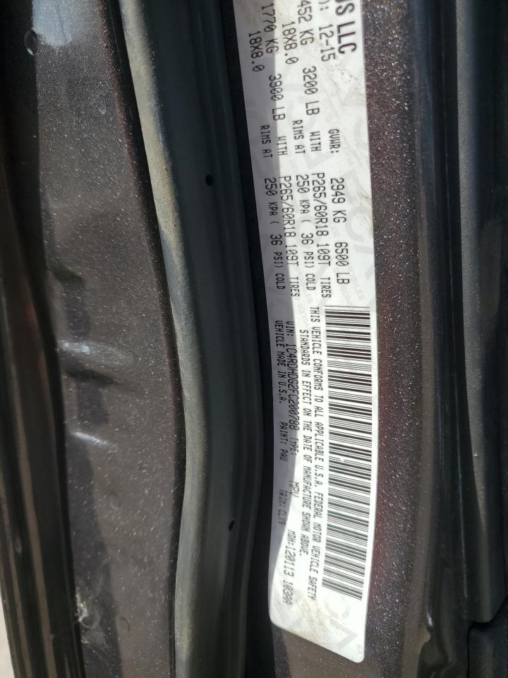 2015 Dodge Durango Limited VIN: 1C4RDHDG2FC200788 Lot: 63676425