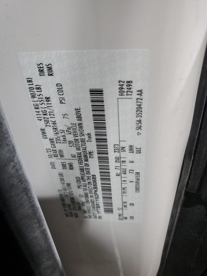 2023 Ford Transit T-250 VIN: 1FTBR1Y82PKB80689 Lot: 64601645