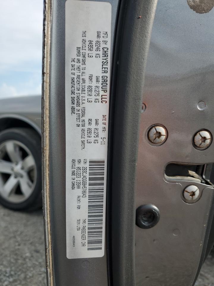 2011 Dodge Challenger VIN: 2B3CJ4DG6BH570643 Lot: 66387555