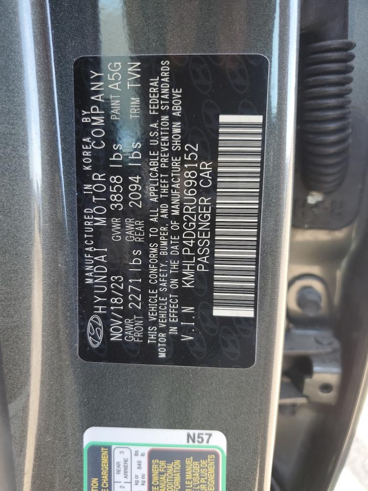 2024 Hyundai Elantra Limited VIN: KMHLP4DG2RU698152 Lot: 65608355