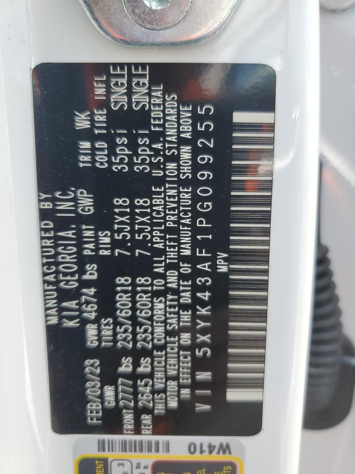 5xyk43af1pg099255 5XYK43AF1PG099255 2023 Kia Sportage Sx
