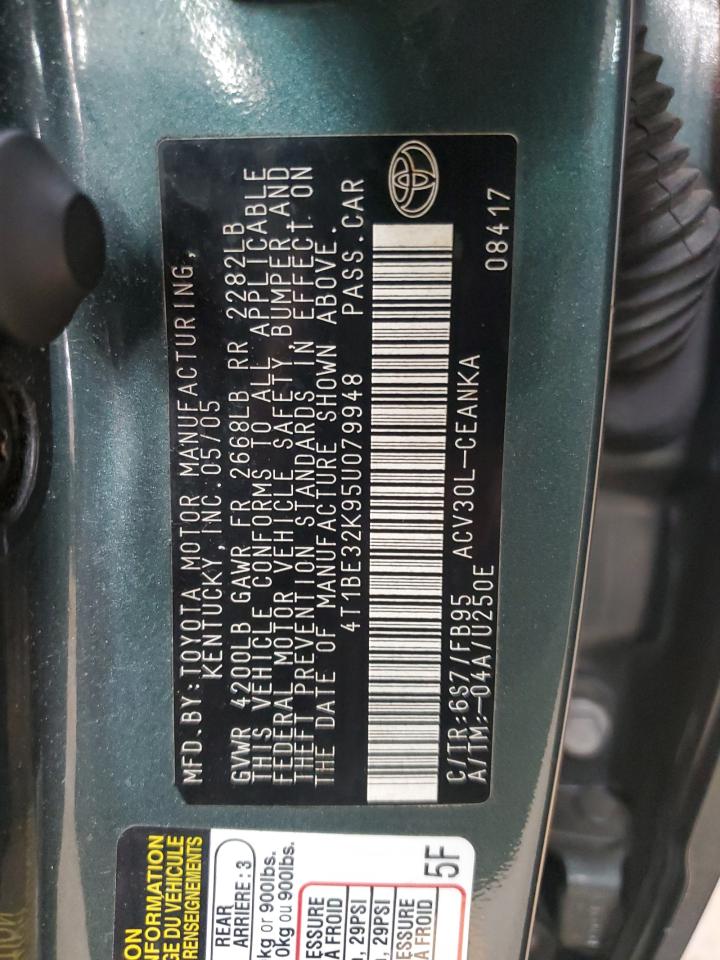 2005 Toyota Camry Le VIN: 4T1BE32K95U079948 Lot: 64173615