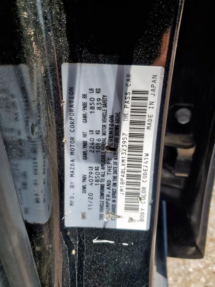 2021 Mazda 3 Select VIN: JM1BPABLXM1323957 Lot: 62337215