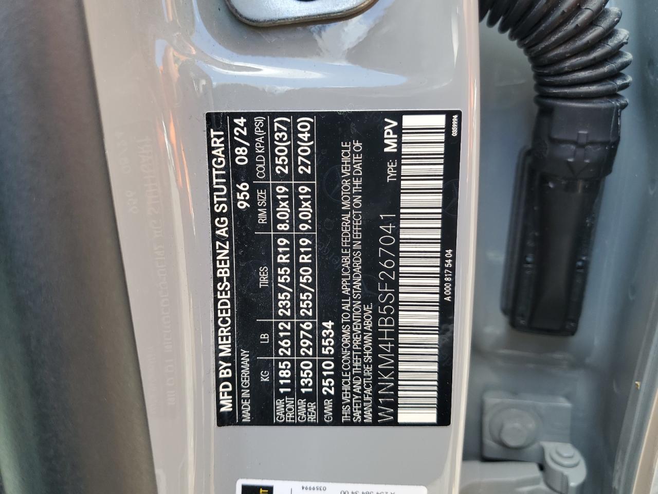 2025 Mercedes-Benz Glc 300 4Matic VIN: W1NKM4HB5SF267041 Lot: 64325285