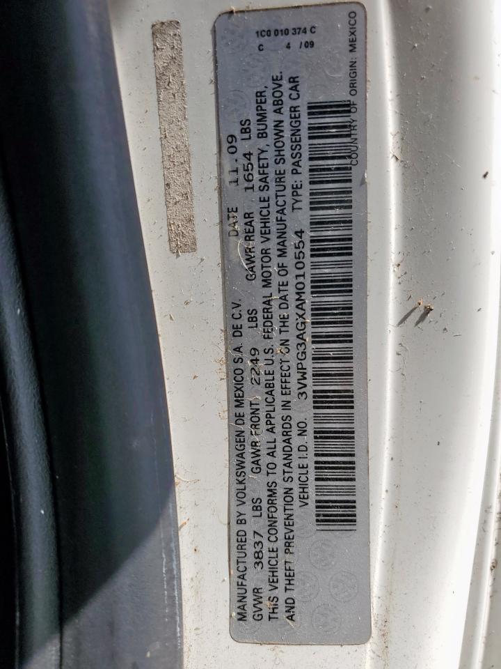 2010 Volkswagen New Beetle VIN: 3VWPG3AGXAM010554 Lot: 65649965