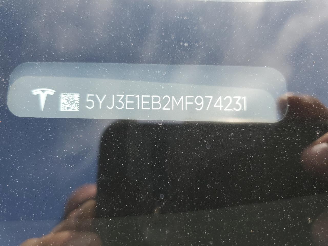 2021 Tesla Model 3 VIN: 5YJ3E1EB2MF974231 Lot: 65343005