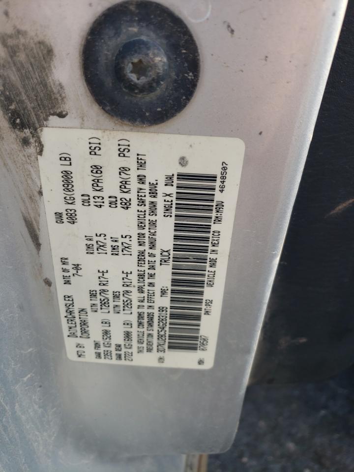 2004 Dodge Ram 2500 St VIN: 3D7KU28C54G283199 Lot: 64606745