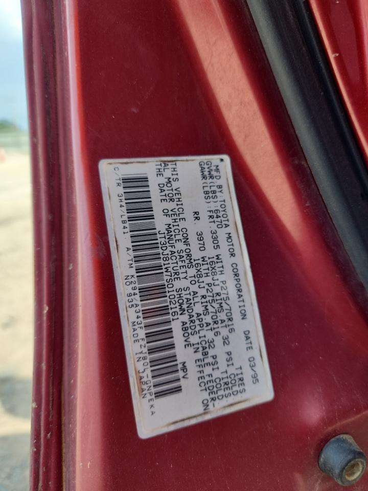 1995 Toyota Land Cruiser Dj81 VIN: JT3DJ81W7S0102161 Lot: 63548375