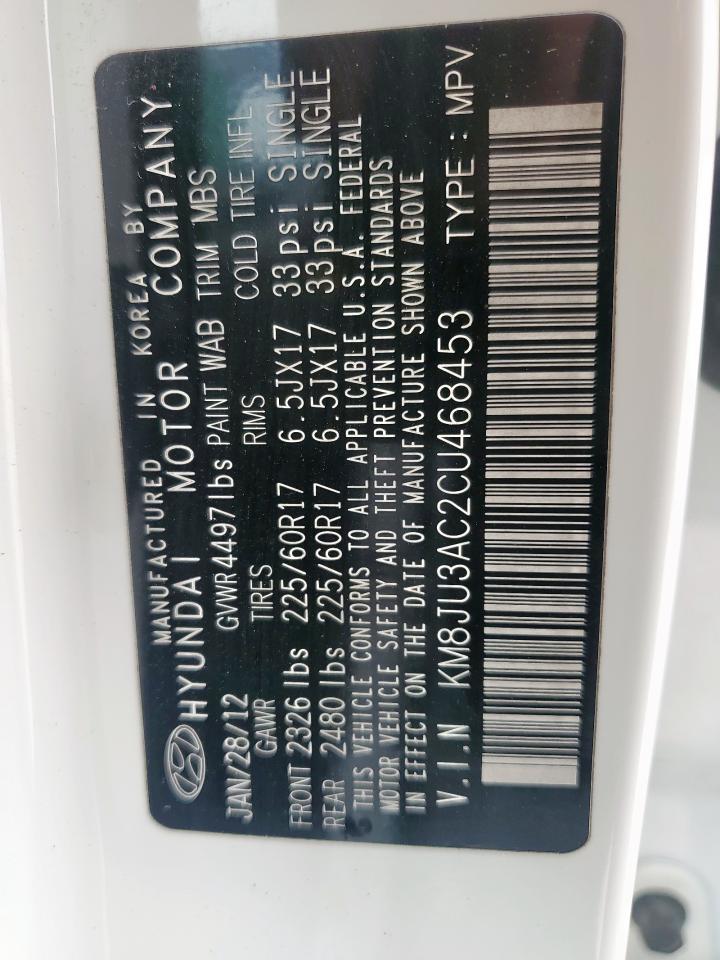 km8ju3ac2cu468453 KM8JU3AC2CU468453 2012 Hyundai Tucson Gls
