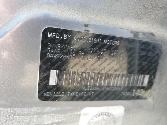 2022 MITSUBISHI MIRAGE ES  
