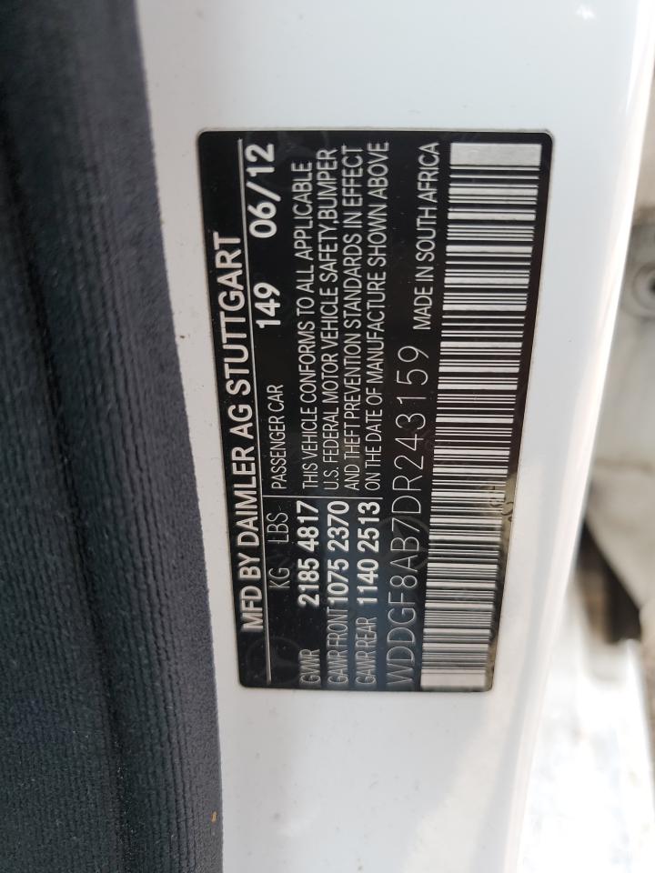 2013 Mercedes-Benz C 300 4Matic VIN: WDDGF8AB7DR243159 Lot: 64628795