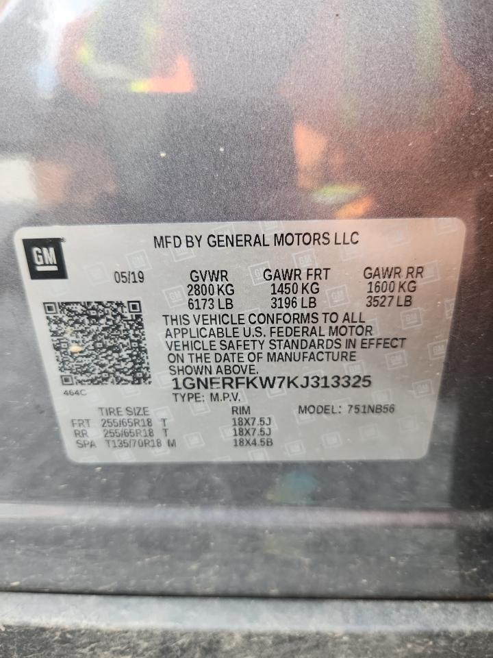 2019 Chevrolet Traverse Ls VIN: 1GNERFKW7KJ313325 Lot: 64200795
