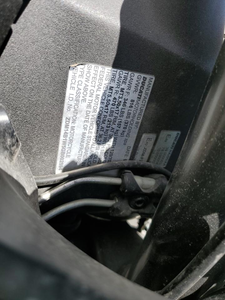 2016 Ducati Superbike 959 Panigale VIN: ZDM14B1W5GB002594 Lot: 63629775