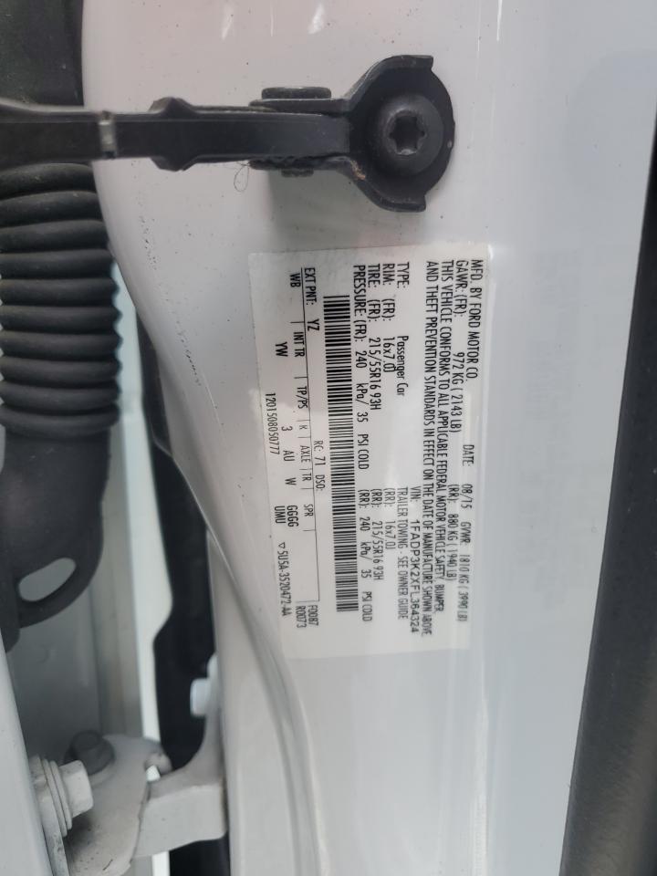 2015 Ford Focus Se VIN: 1FADP3K2XFL364324 Lot: 64502455