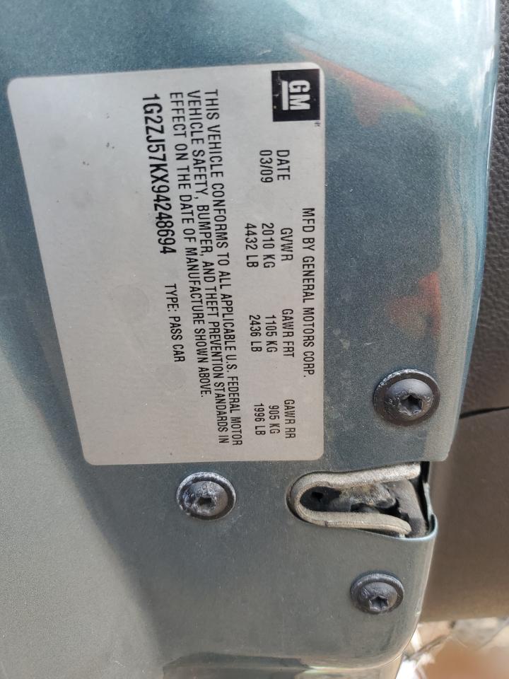 1g2zj57kx94248694 1G2ZJ57KX94248694 2009 Pontiac G6