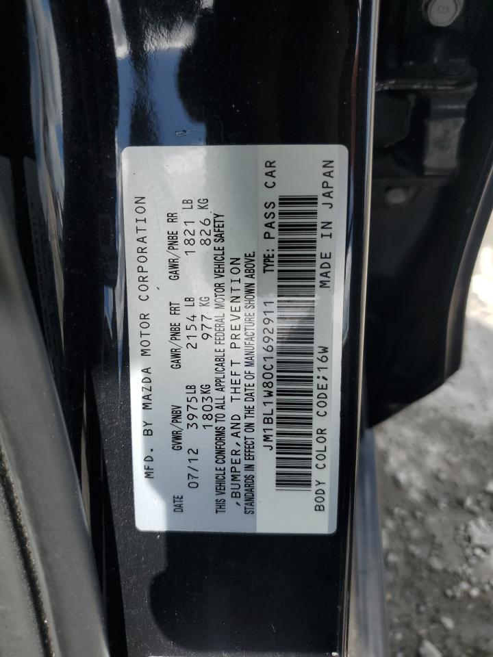 2012 Mazda 3 I VIN: JM1BL1W80C1692911 Lot: 65031045