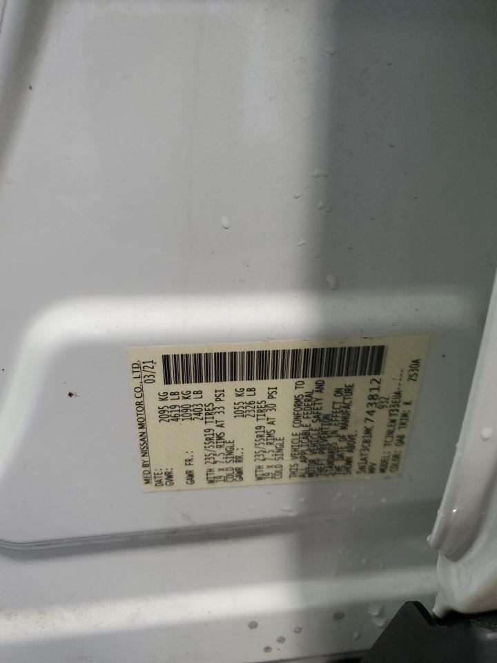 2021 Nissan Rogue Sl VIN: 5N1AT3CB1MC743812 Lot: 65380375