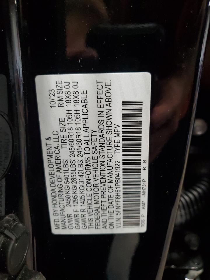 2023 Honda Passport Trail Sport VIN: 5FNYF8H61PB041922 Lot: 66730885