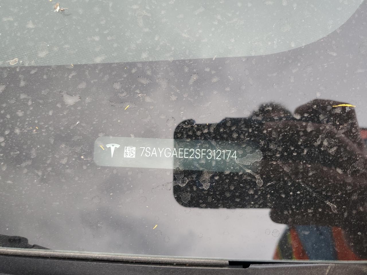 2025 Tesla Model Y VIN: 7SAYGAEE2SF312174 Lot: 62774605