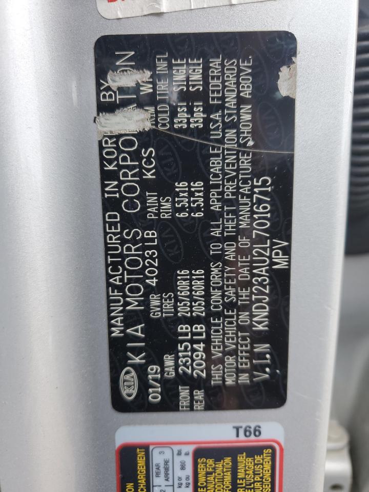 2020 Kia Soul Lx VIN: KNDJ23AU2L7016715 Lot: 64390255