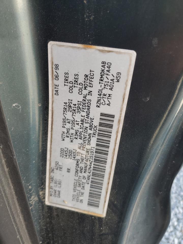 1998 Toyota Tacoma VIN: 4TANL42N4WZ151971 Lot: 63420075