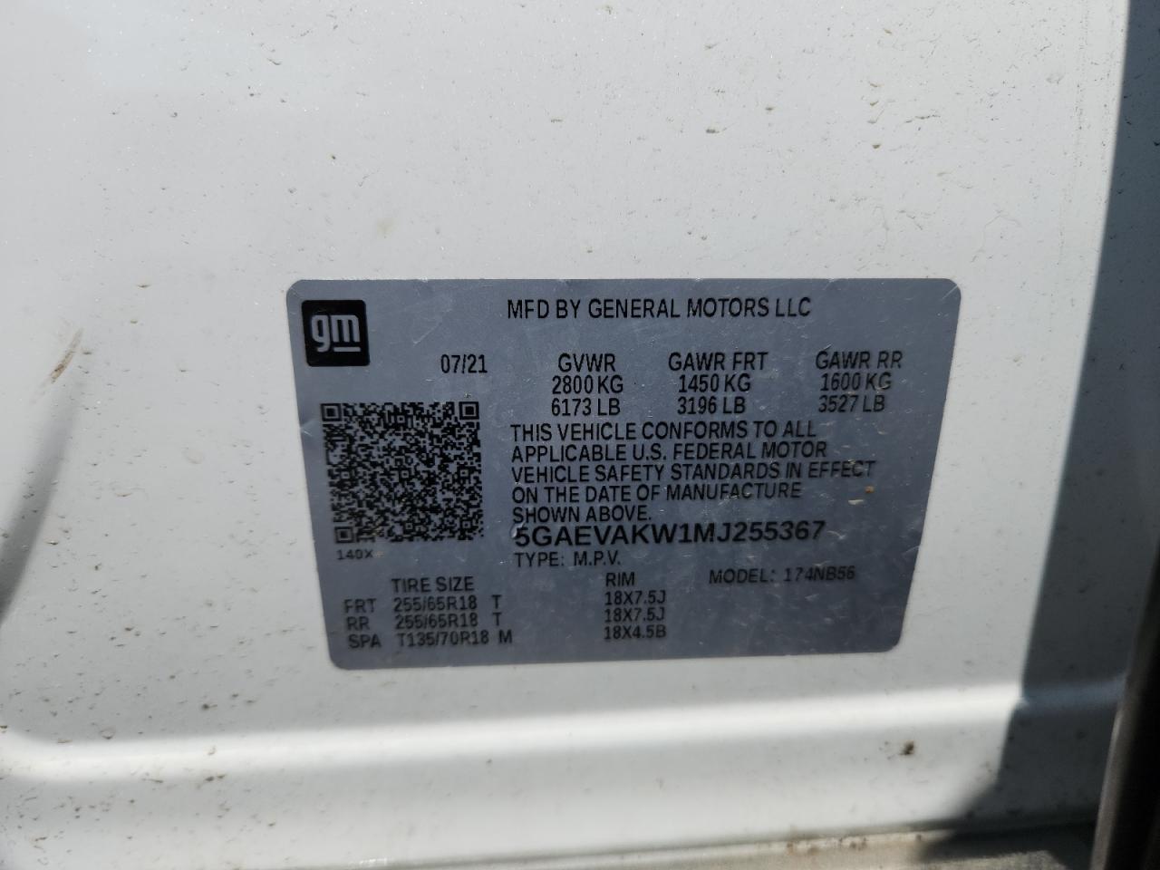 2021 Buick Enclave Essence VIN: 5GAEVAKW1MJ255367 Lot: 63986025