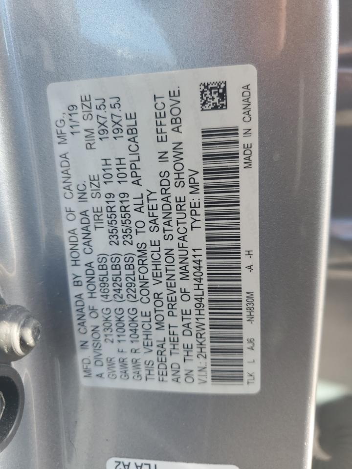 2020 Honda Cr-V Touring VIN: 2HKRW1H94LH404411 Lot: 65343485