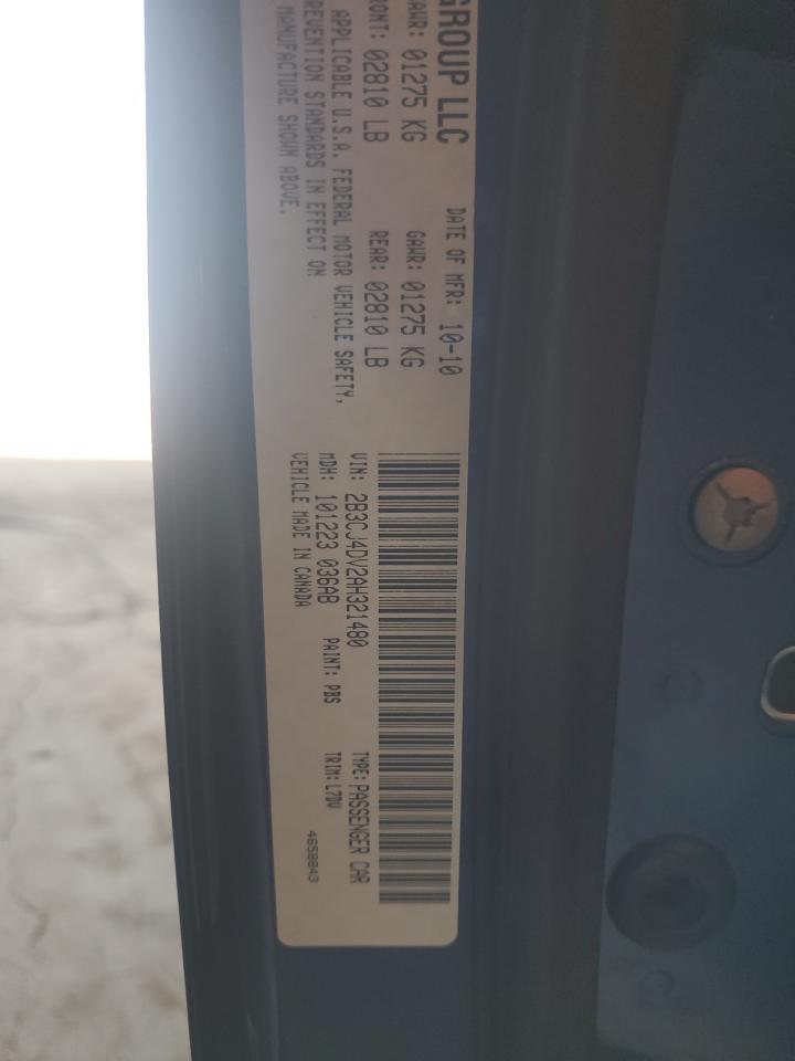 2010 Dodge Challenger Se VIN: 2B3CJ4DV2AH321480 Lot: 63491535