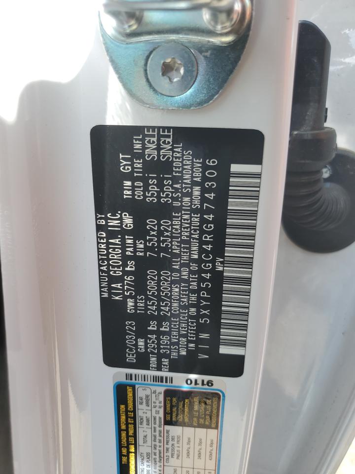 2024 Kia Telluride Sx VIN: 5XYP54GC4RG474306 Lot: 62872305