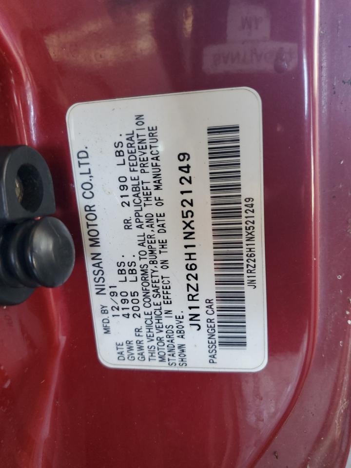 1992 Nissan 300Zx 2+2 VIN: JN1RZ26H1NX521249 Lot: 63358765