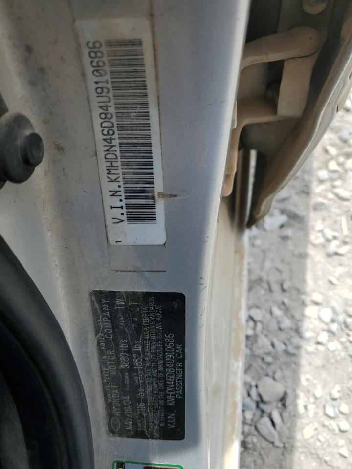 2004 Hyundai Elantra Gls VIN: KMHDN46D84U910686 Lot: 65321185