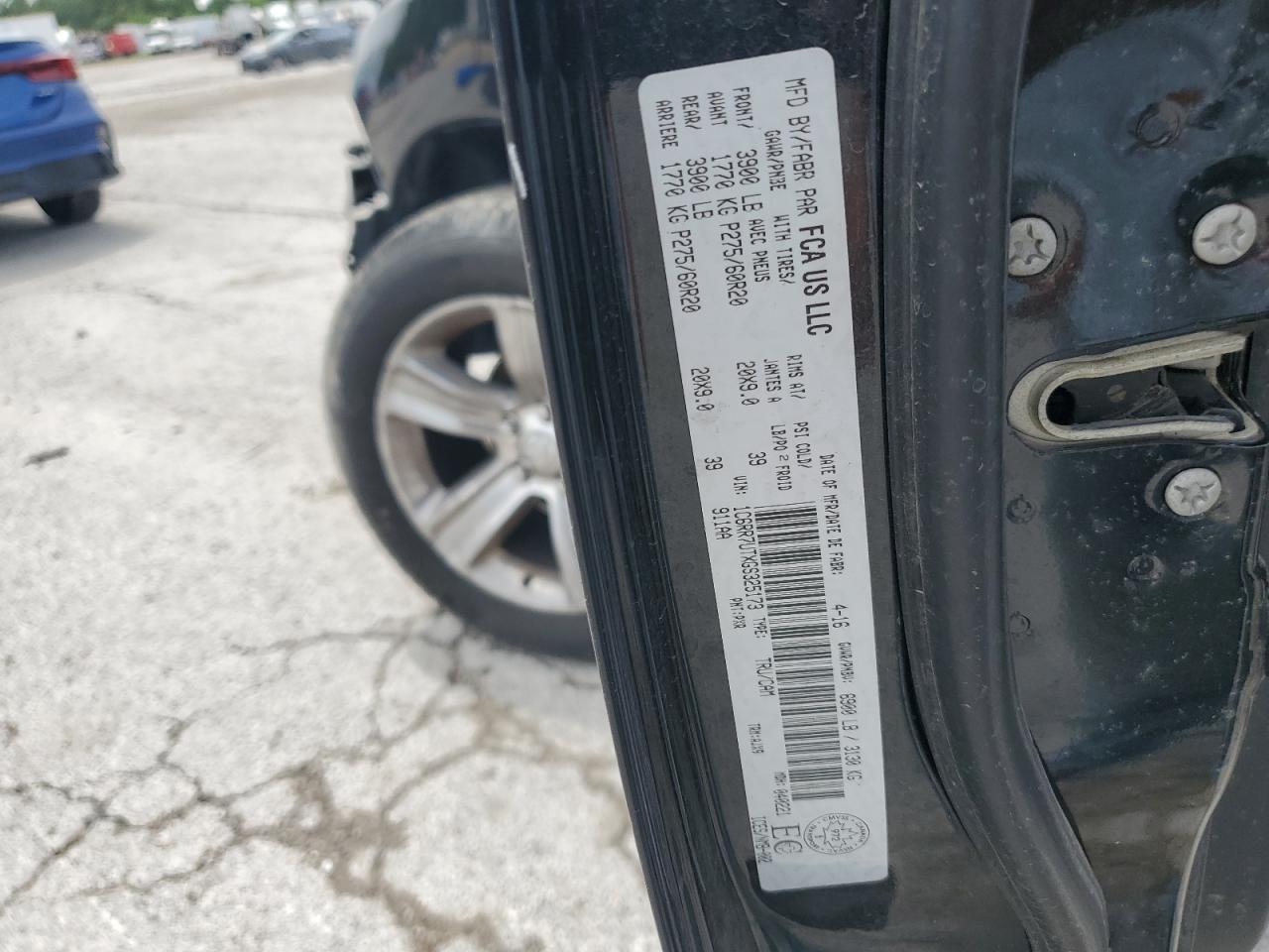 2016 Ram 1500 Sport VIN: 1C6RR7UTXGS325173 Lot: 65276925