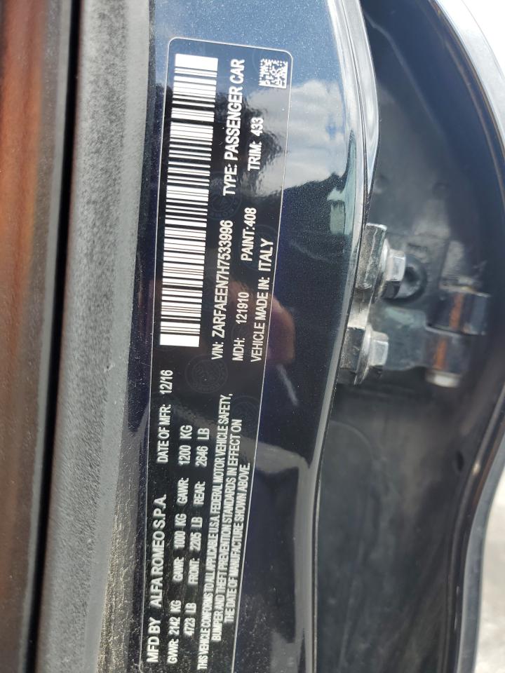 zarfaeen7h7533996 ZARFAEEN7H7533996 2017 Alfa Romeo Giulia Ti Q4