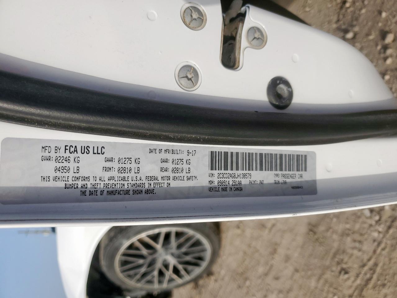 2018 Dodge Challenger Sxt VIN: 2C3CDZAG8JH138579 Lot: 62930725