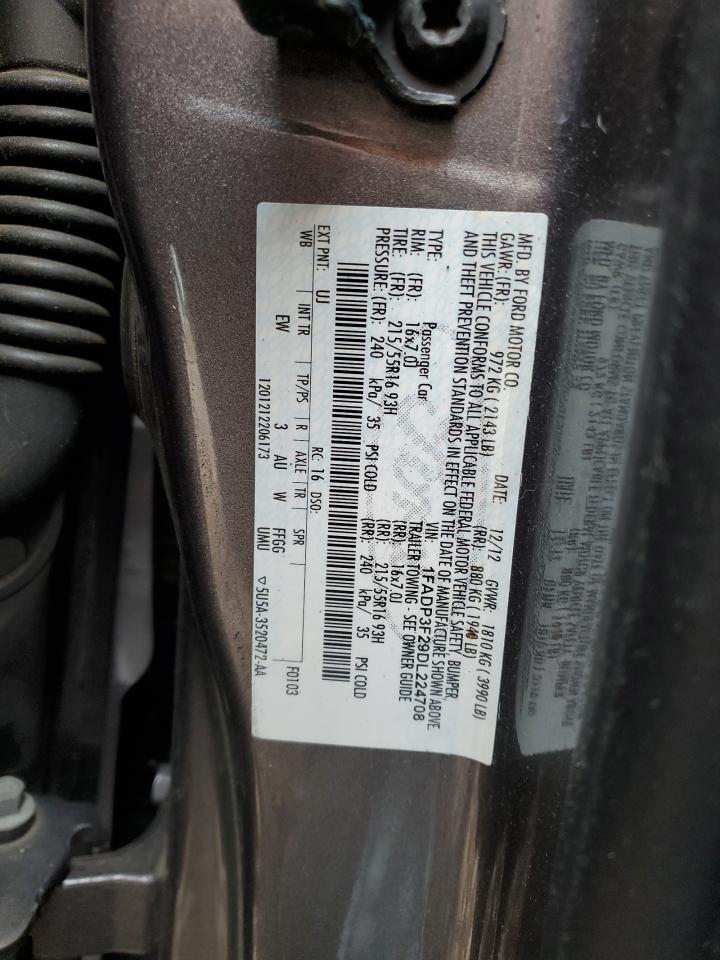 2013 Ford Focus Se VIN: 1FADP3F29DL224708 Lot: 64996655