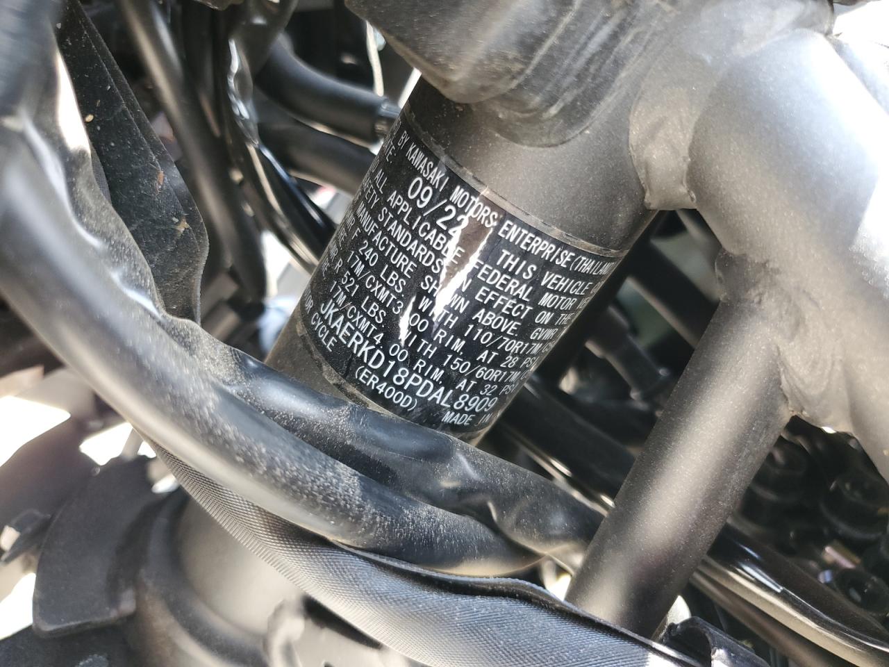jkaerkd18pdal8909 JKAERKD18PDAL8909 2023 Kawasaki Er400 D