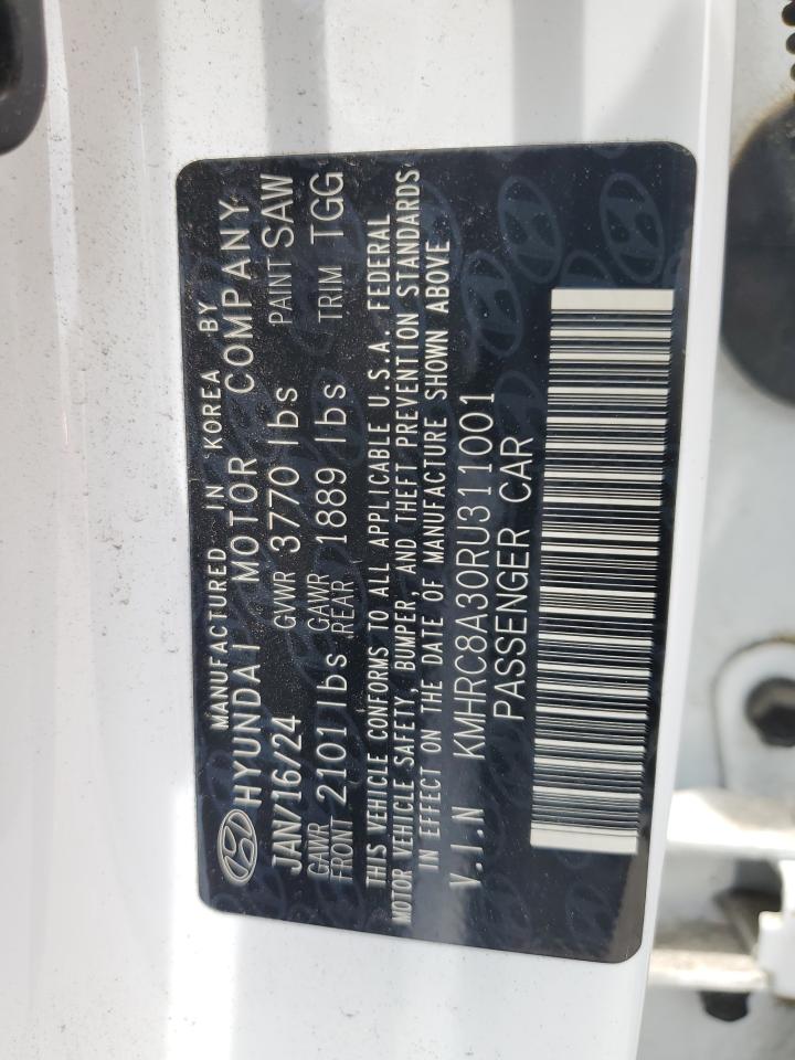 2024 Hyundai Venue Sel VIN: KMHRC8A30RU311001 Lot: 64005875