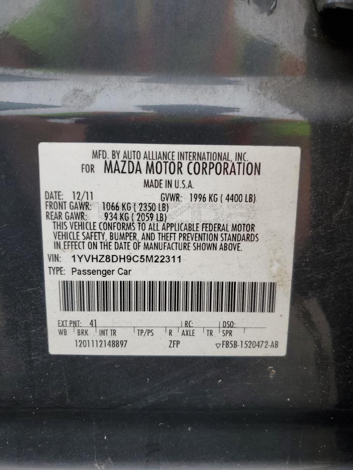 2012 Mazda 6 I VIN: 1YVHZ8DH9C5M22311 Lot: 64559785