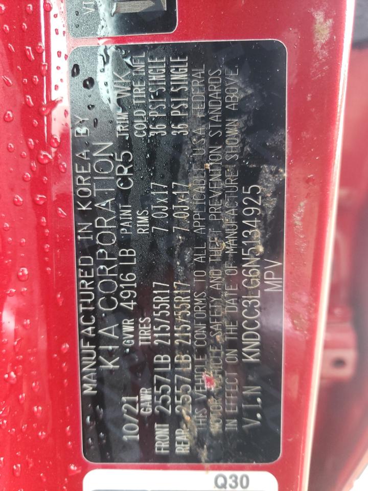 2022 Kia Niro S VIN: KNDCC3LG6N5134925 Lot: 63603475