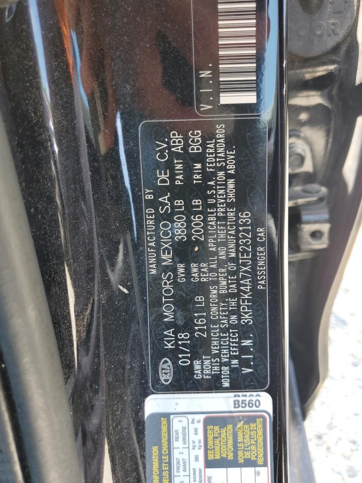 2018 Kia Forte Lx VIN: 3KPFK4A7XJE232136 Lot: 62911015