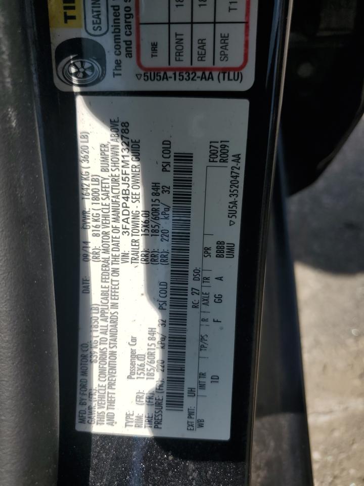 2015 Ford Fiesta Se VIN: 3FADP4BJ5FM132788 Lot: 66447535