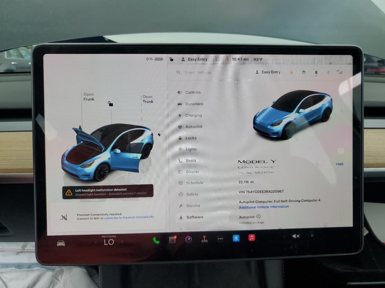 2024 Tesla Model Y VIN: 7SAYGDEE3RA220967 Lot: 64785875